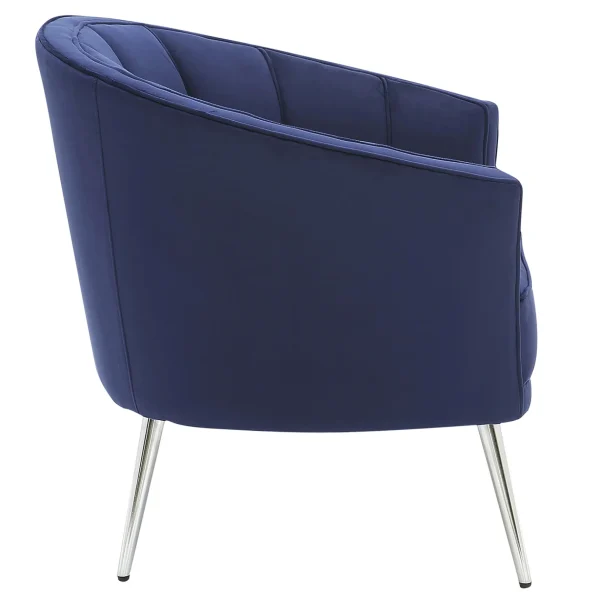 * Laila Ali Avani Blue Velvet Accent Chair Opening Sales Shop