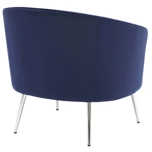 * Laila Ali Avani Blue Velvet Accent Chair Opening Sales Shop