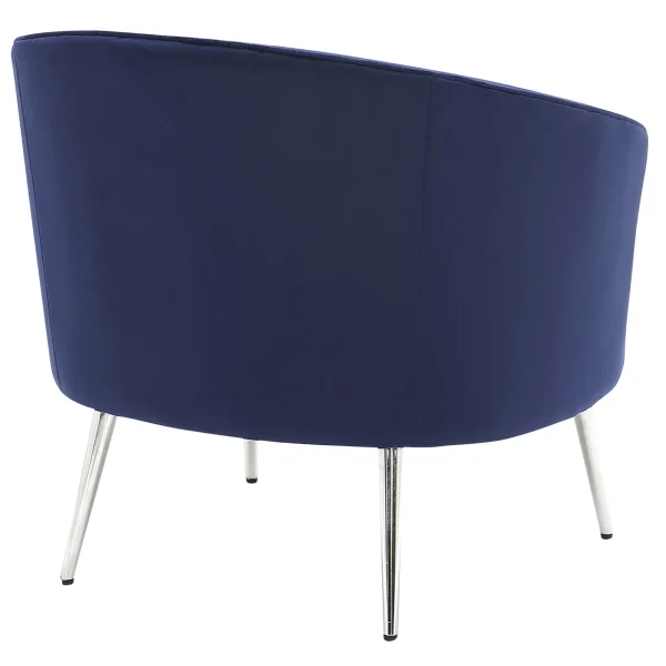 * Laila Ali Avani Blue Velvet Accent Chair Opening Sales Shop