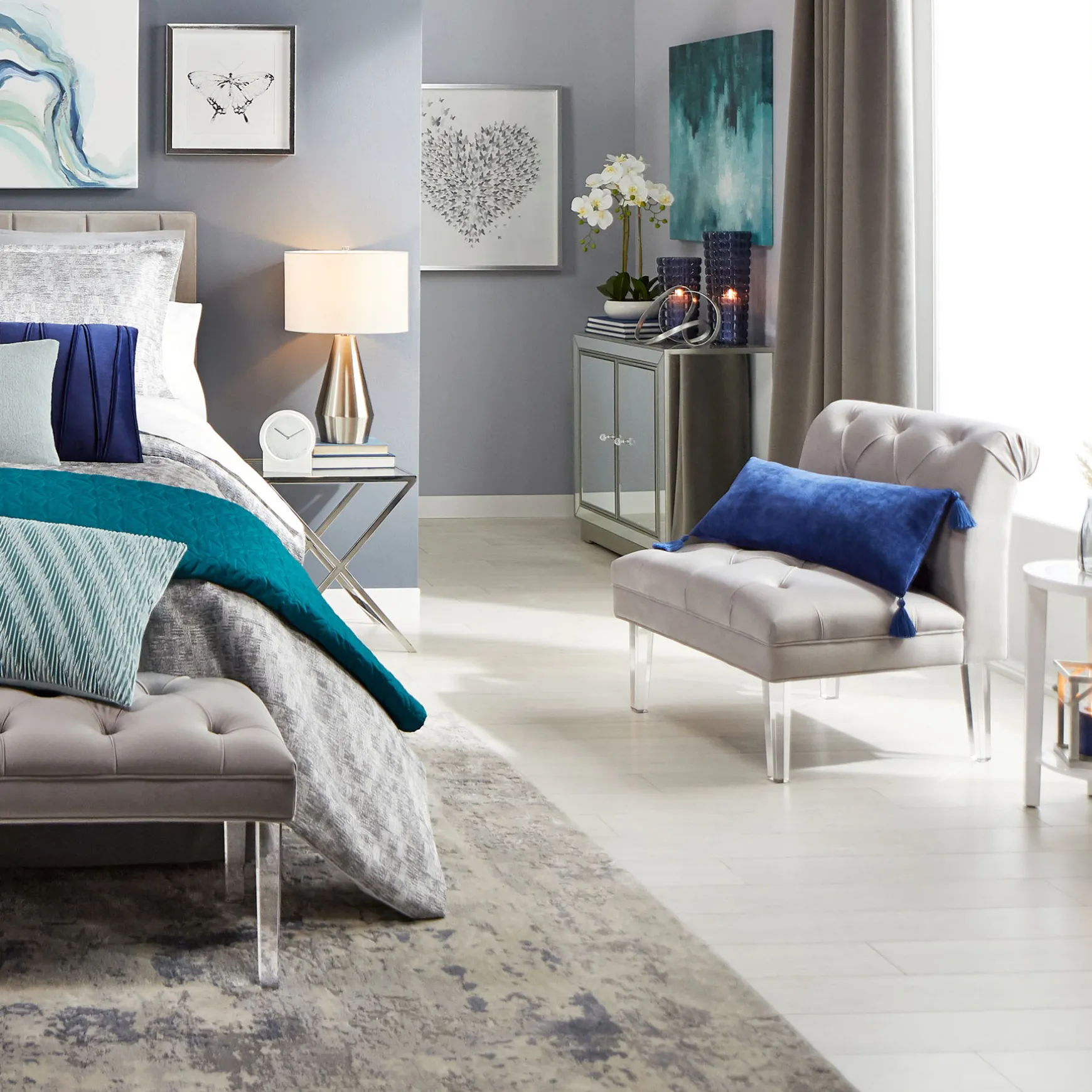 laila_ali_grey_tufted_accent_chair_with_clear_acrylic_legs_outlet_3.webp * Laila Ali Grey Tufted Accent Chair With Clear Acrylic Legs Outlet Hot