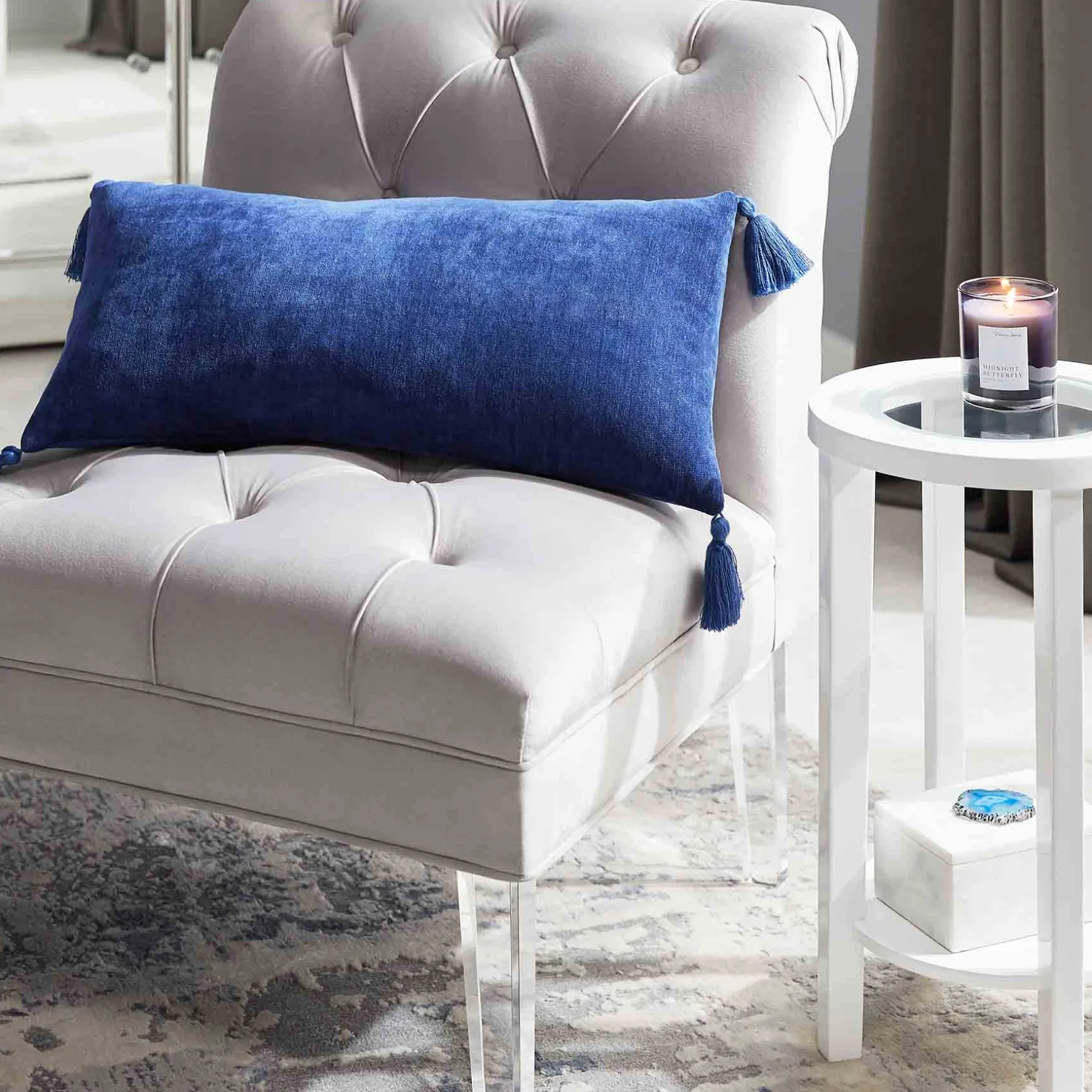 laila_ali_grey_tufted_accent_chair_with_clear_acrylic_legs_outlet_5.webp * Laila Ali Grey Tufted Accent Chair With Clear Acrylic Legs Outlet Hot