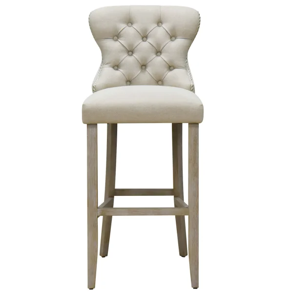 * Linen Ring Back Barstool, Kd Online Discount Fashion