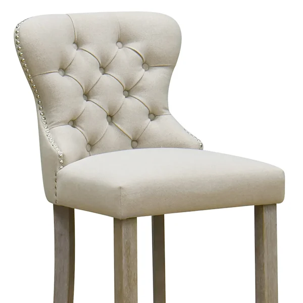 * Linen Ring Back Barstool, Kd Online Discount Fashion