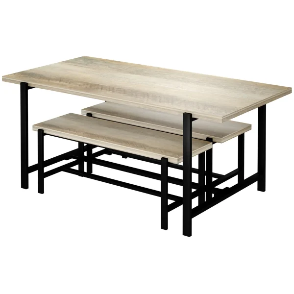 * Loggy Wood & Metal Dining Bench, 47 Less Expensive Shop