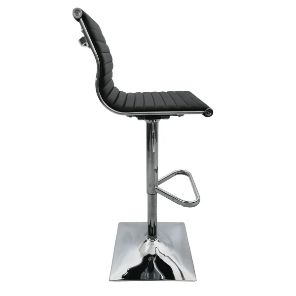 * Maxwell Adjustable Faux Leather Barstool, Black Promotion Store
