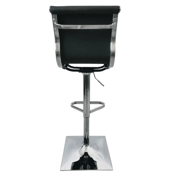 * Maxwell Adjustable Faux Leather Barstool, Black Promotion Store