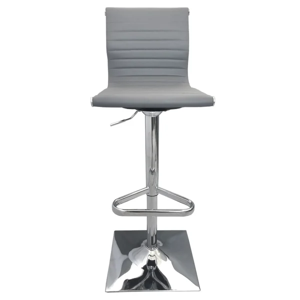 * Maxwell Adjustable Faux Leather Barstool, Grey Outlet Online