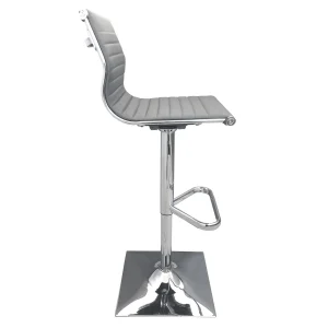 * Maxwell Adjustable Faux Leather Barstool, Grey Outlet Online