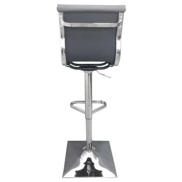 * Maxwell Adjustable Faux Leather Barstool, Grey Outlet Online