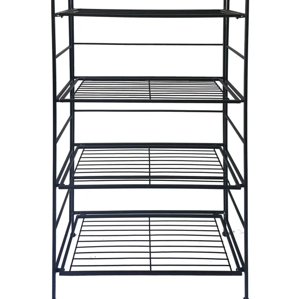 * Metal 4 Tier Folding Rack With Wire Shelves Discount Online Store