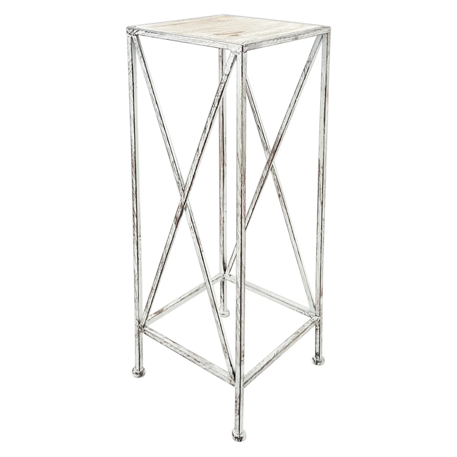 metal_plant_stand_with_wood_top_grey_large_online_discount_0.webp * Metal Plant Stand With Wood Top Grey, Large Online Discount Best Sale