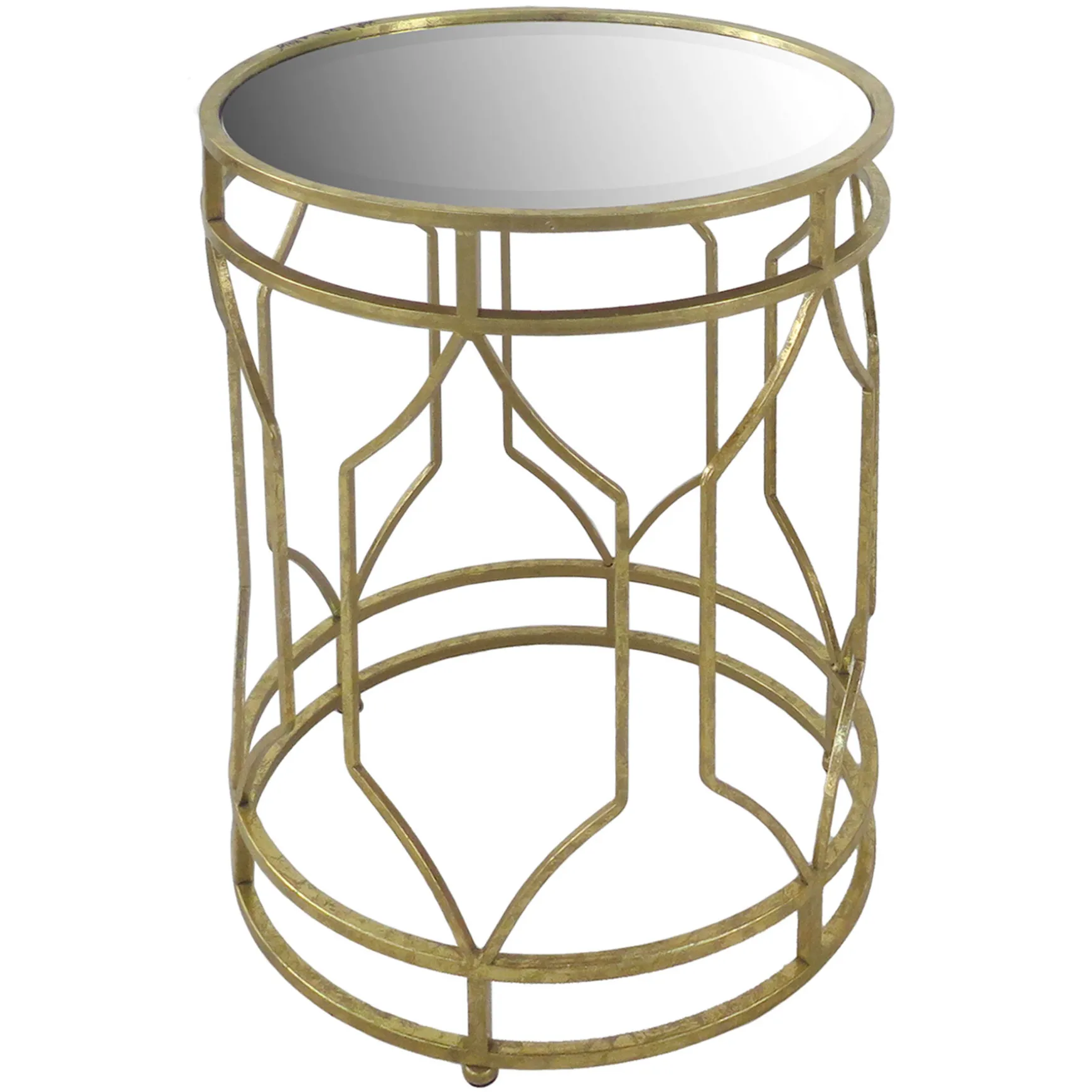 mirror_top_table_with_gold_quatrefoil_base_large_opening_sales_0.webp * Mirror Top Table With Gold Quatrefoil Base, Large Opening Sales Best Sale
