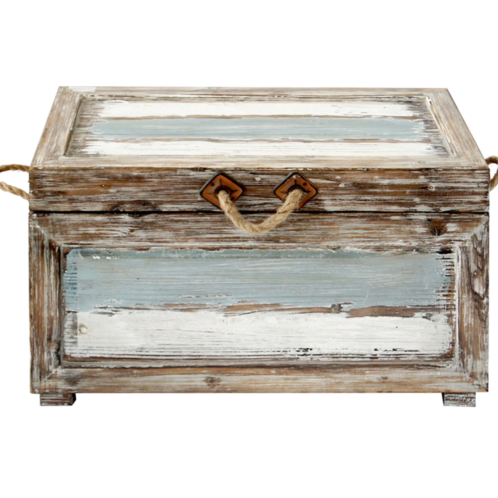 * Nantucket Weathered Wood Decorative Storage Trunk, Medium Fashion Online