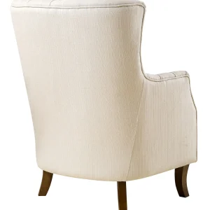 * Norfolk Cream Linen Tufted High Back Arm Chair Promotion Flash Sale