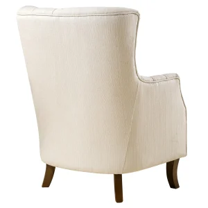 * Norfolk White Tufted Accent Chair, Kd Opening Sales Hot
