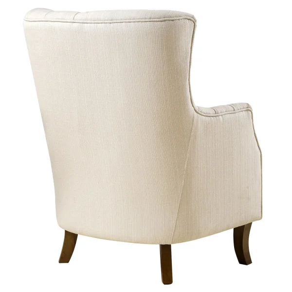 * Norfolk White Tufted Accent Chair, Kd Opening Sales Hot