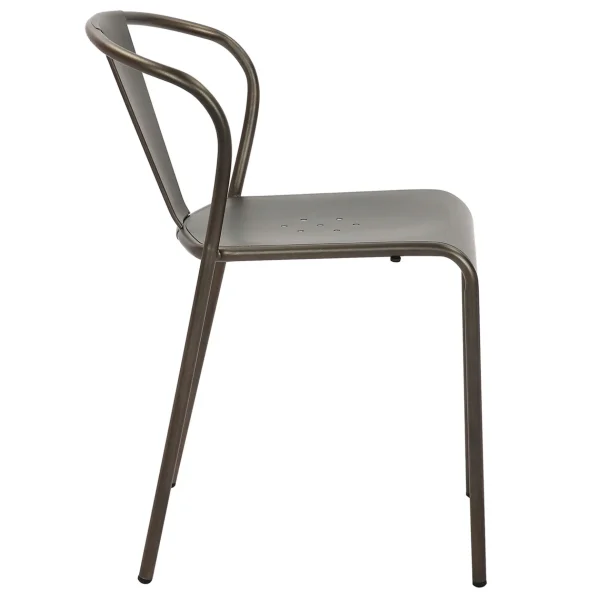 * Nova Dark Grey Metal Dining Chair Less Expensive Store