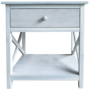 * One Drawer Xavier Table White Cheaper Cheap