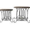 * Oval Wood Top Gothic Table With Brown Arch Decorative Metal, Large Exquisite Gifts Sale