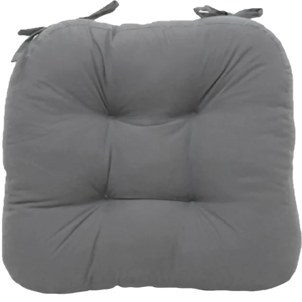 * 2-Pack Dark Grey Microsuede Chair Pads Online Discount Fashion