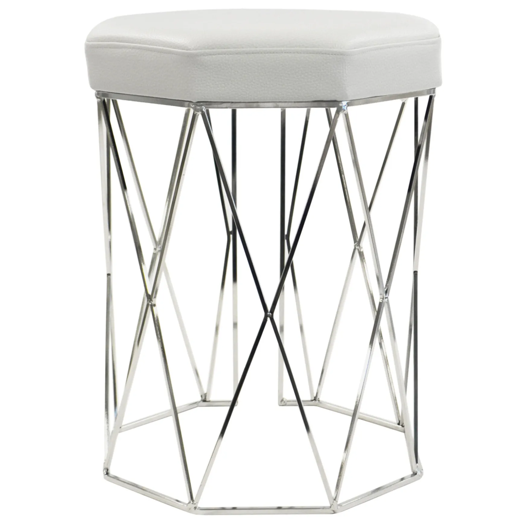 prisma_chrome_wire_vanity_stoolpadded_white_faux_leather_seat_featured_0.webp * Prisma Chrome Wire Vanity Stool/Padded White Faux Leather Seat Featured Shop
