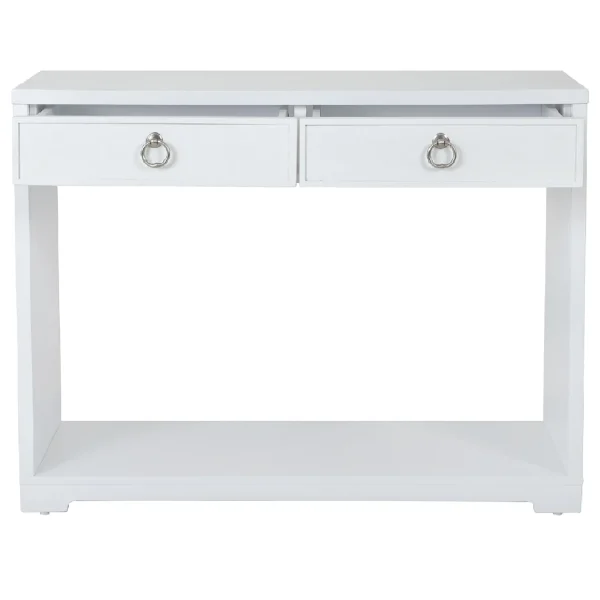 * Providence Clara White Console Table Flash Sale Best Sale