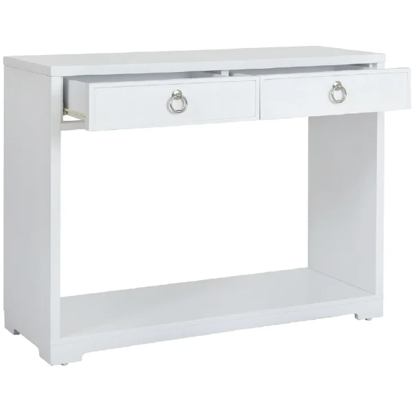 * Providence Clara White Console Table Flash Sale Best Sale