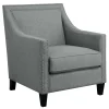 * Providence Erica Studded Accent Chair, Grey Promotion Cheap