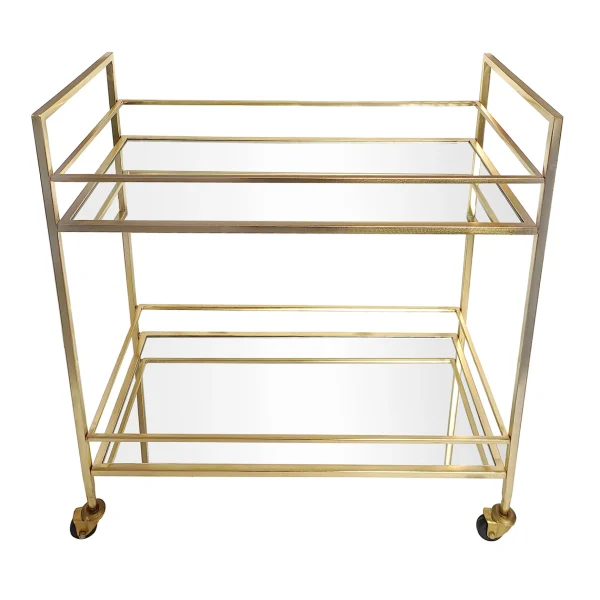 * Providence Regina Gold Mirror Bar Cart Exquisite Gifts Cheap