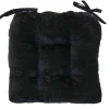 * Reese Chenille Black Chair Pad Bargain Sale Best Sale