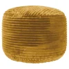 * Ridgecrest Mustard Plush Pouf, 20 Flash Sale Cheap