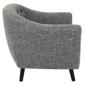 * Rockwell Accent Chair & Ottoman Set, Salt & Pepper Opening Sales Fashion