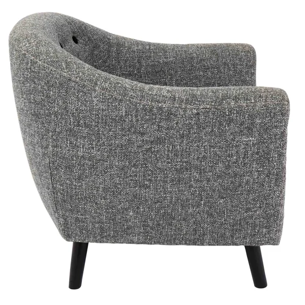 * Rockwell Accent Chair & Ottoman Set, Salt & Pepper Opening Sales Fashion