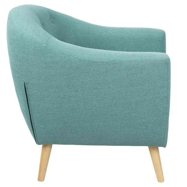 * Rockwell Accent Chair & Ottoman Set, Teal Clearance Cheap