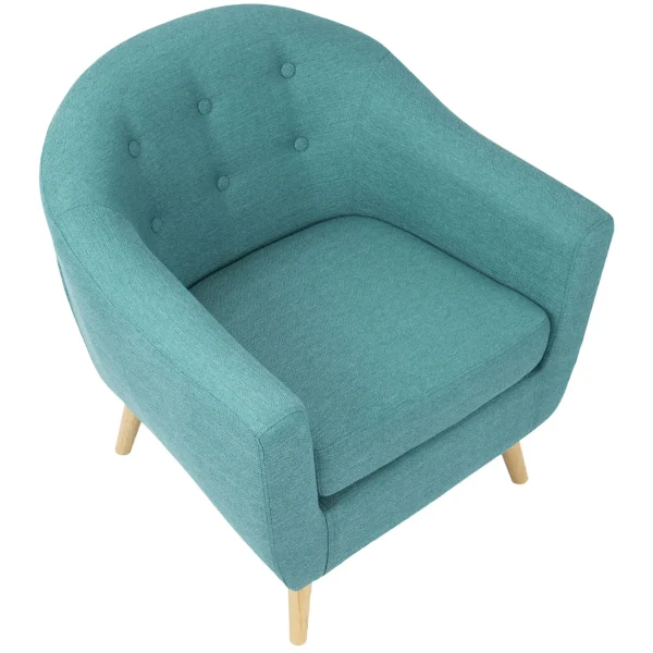 * Rockwell Teal Mid-Century Modern Accent Chair Gift Selection Hot