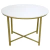 * Round Gold Coffee Table With Marble Top Low Price Sale
