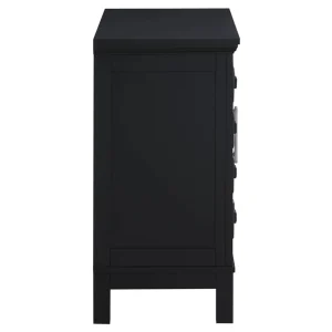 * Sadie 2-Drawer Geometric Cabinet, Black Outlet Outlet