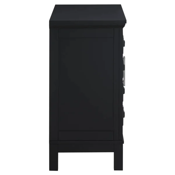 * Sadie 2-Drawer Geometric Cabinet, Black Outlet Outlet