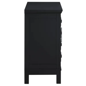 * Sadie 2-Drawer Geometric Cabinet, Black Outlet Outlet