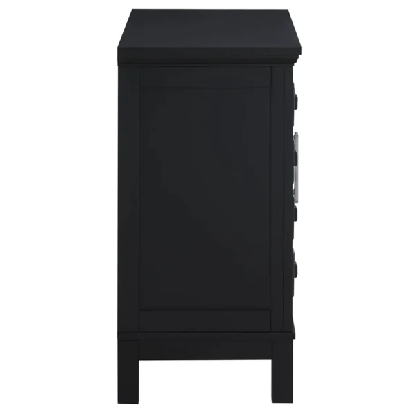 * Sadie 2-Drawer Geometric Cabinet, Black Outlet Outlet