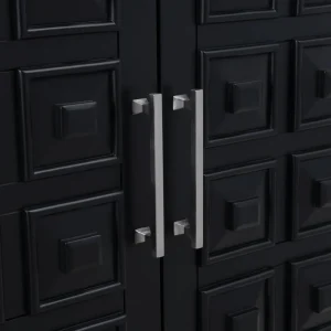 * Sadie 2-Drawer Geometric Cabinet, Black Outlet Outlet