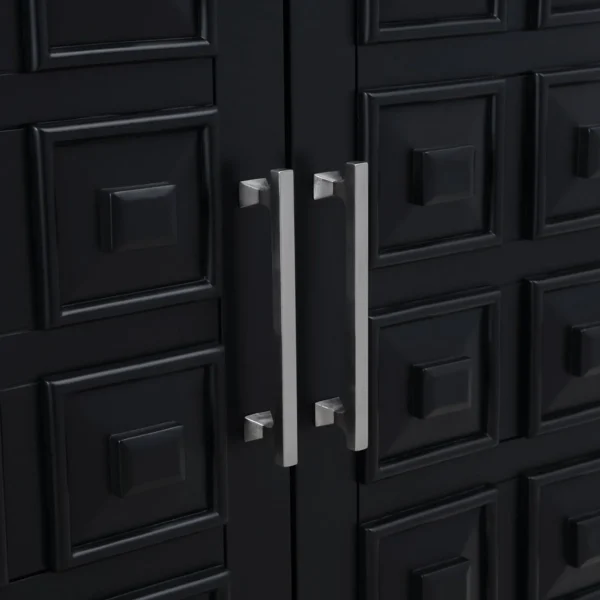 * Sadie 2-Drawer Geometric Cabinet, Black Outlet Outlet