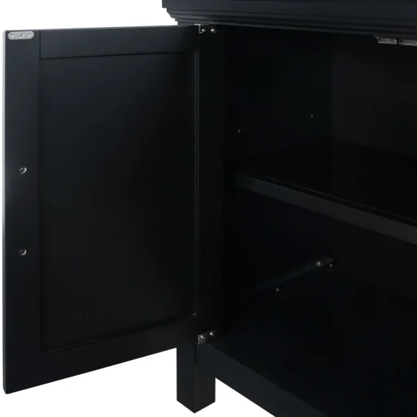 * Sadie 2-Drawer Geometric Cabinet, Black Outlet Outlet