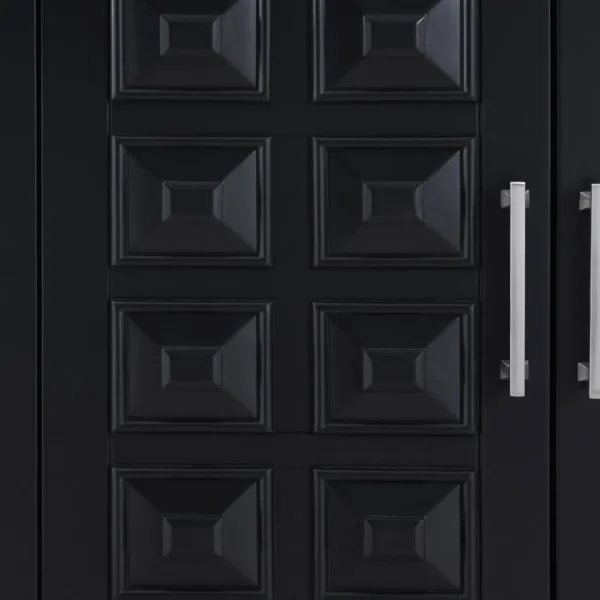* Sadie 2-Drawer Geometric Cabinet, Black Outlet Outlet