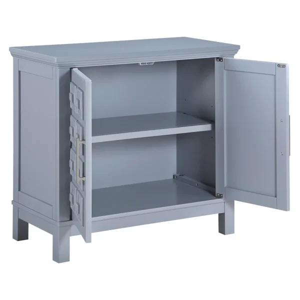 * Sadie 2-Drawer Geometric Cabinet, Grey Bargain Sale New