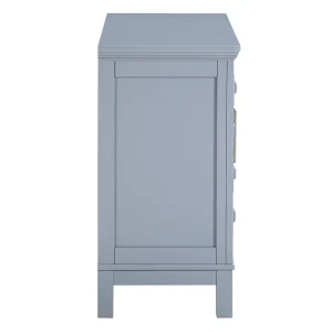 * Sadie 2-Drawer Geometric Cabinet, Grey Bargain Sale New