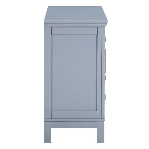 * Sadie 2-Drawer Geometric Cabinet, Grey Bargain Sale New