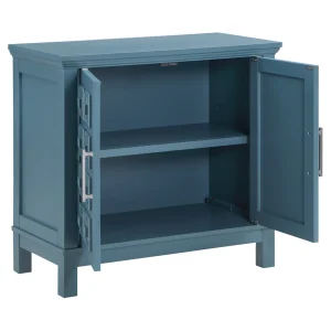 * Sadie 2-Drawer Geometric Cabinet, Turquoise Clearance New