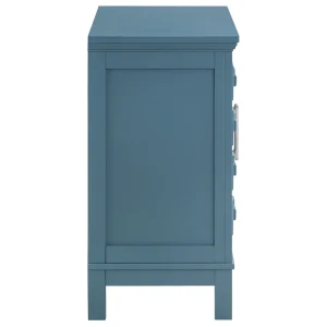 * Sadie 2-Drawer Geometric Cabinet, Turquoise Clearance New