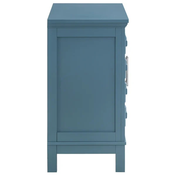 * Sadie 2-Drawer Geometric Cabinet, Turquoise Clearance New